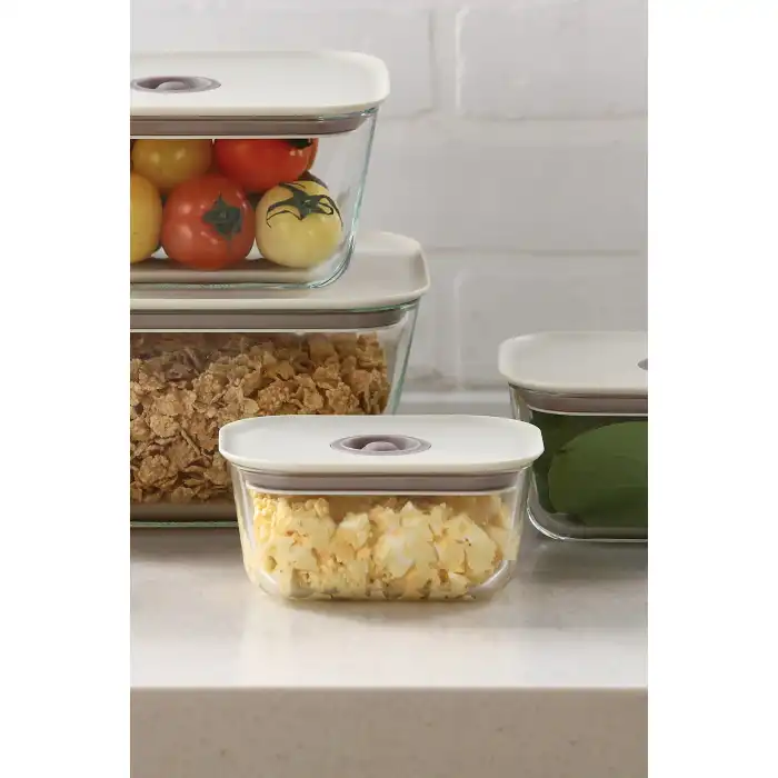 Fika Clik Dikdörtgen Saklama Kabı 470 ml. Bej