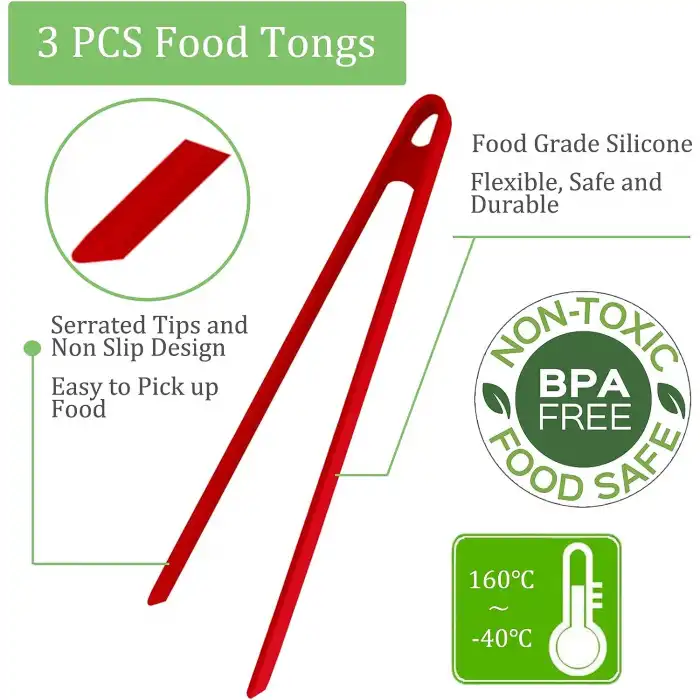 Burcummm Silikon İnce Kırmızı Maşa