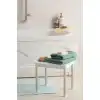 Okaliptus Banyo Taburesi Beyaz