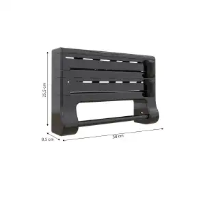 Mutfak Folyo ve Havlu Tutucusu Siyah