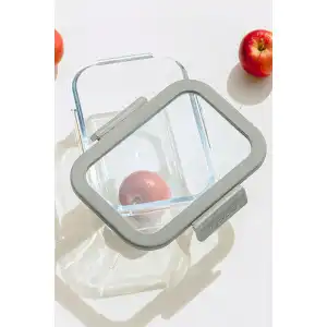 Fika Glace Cam Saklama Kabı 1200 ml. Gri