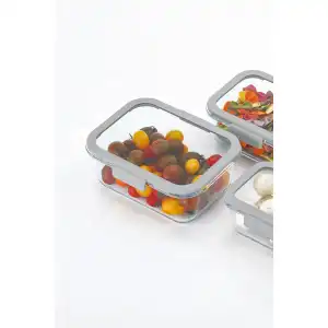 Fika Glace Cam Saklama Kabı 800 ml. Gri