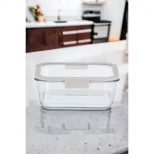 Fika Glace Cam Saklama Kabı 1200 ml. Bej