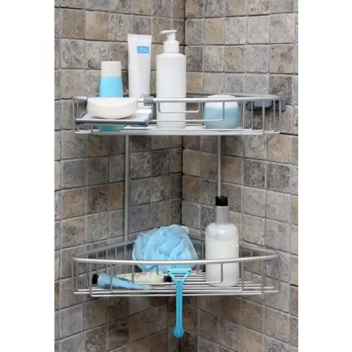 Paloma Alüminyum Banyo Rafı 2 li Mat Eloksal