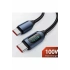 100 W Type-C To Type-C Uyumlu Dijital Ekran Hızlı Şarj Kablosu 1 Metre