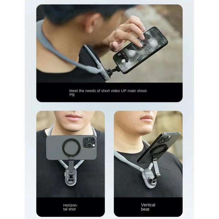 360 Derece Ayarlanabilir Magsafe Özellikli Boyun Askılı Telefon Tutucu