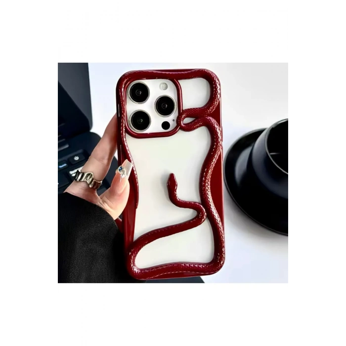 Apple Iphone Uyumlu 3D Snake Tasarımlı Silikon Kılıf