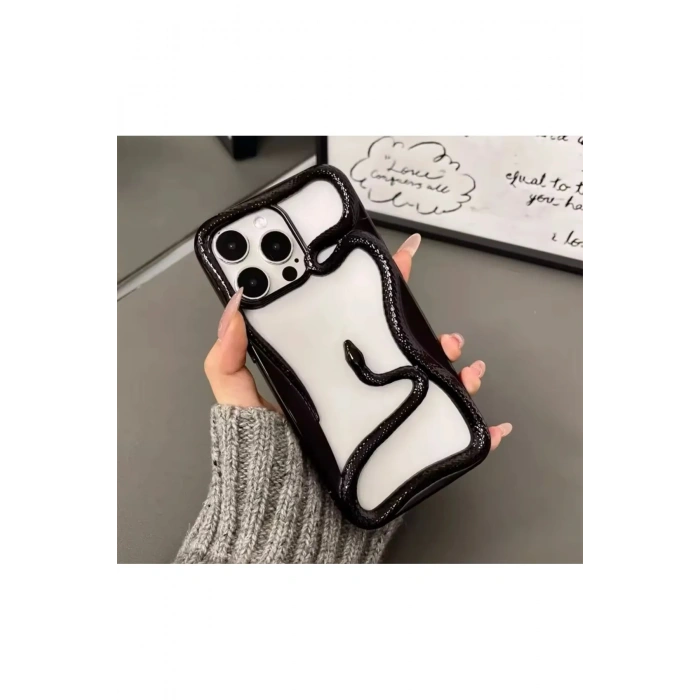 Apple Iphone Uyumlu 3D Snake Tasarımlı Silikon Kılıf