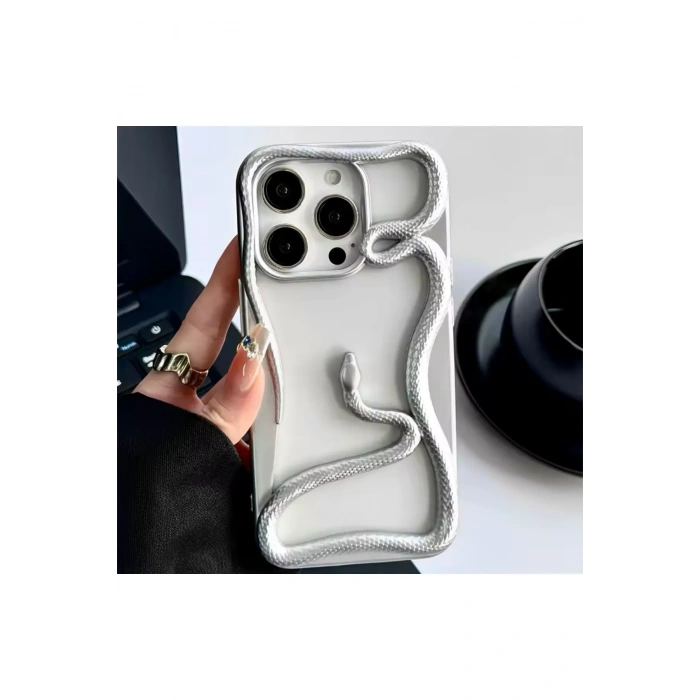 Apple Iphone Uyumlu 3D Snake Tasarımlı Silikon Kılıf
