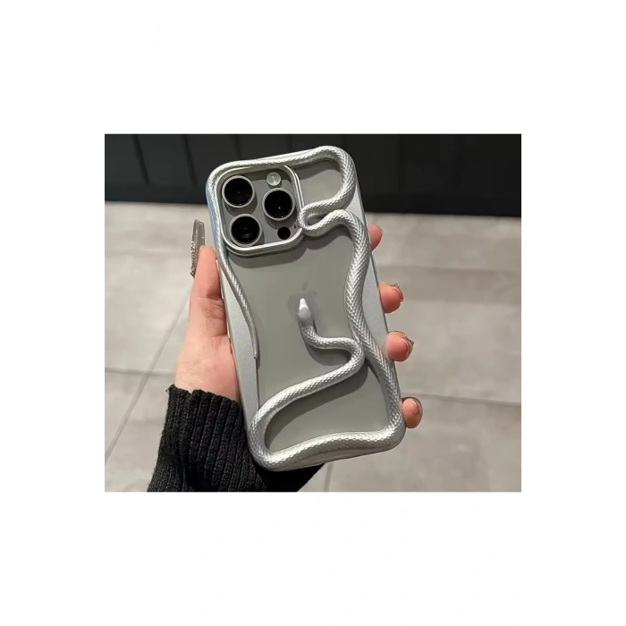 Apple Iphone Uyumlu 3D Snake Tasarımlı Silikon Kılıf