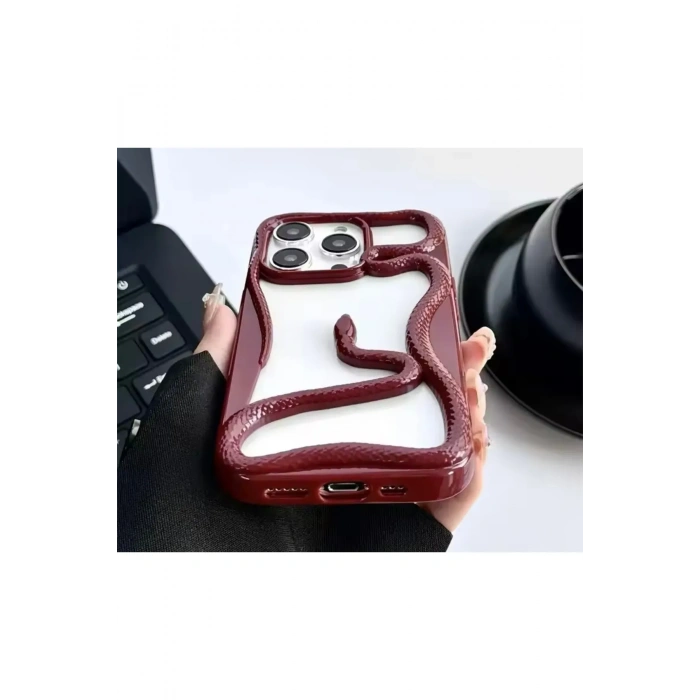 Apple Iphone Uyumlu 3D Snake Tasarımlı Silikon Kılıf