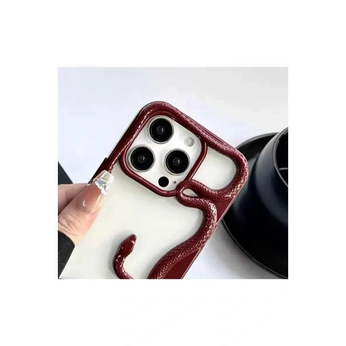 Apple Iphone Uyumlu 3D Snake Tasarımlı Silikon Kılıf