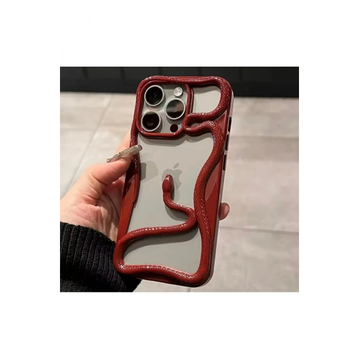 Apple Iphone Uyumlu 3D Snake Tasarımlı Silikon Kılıf