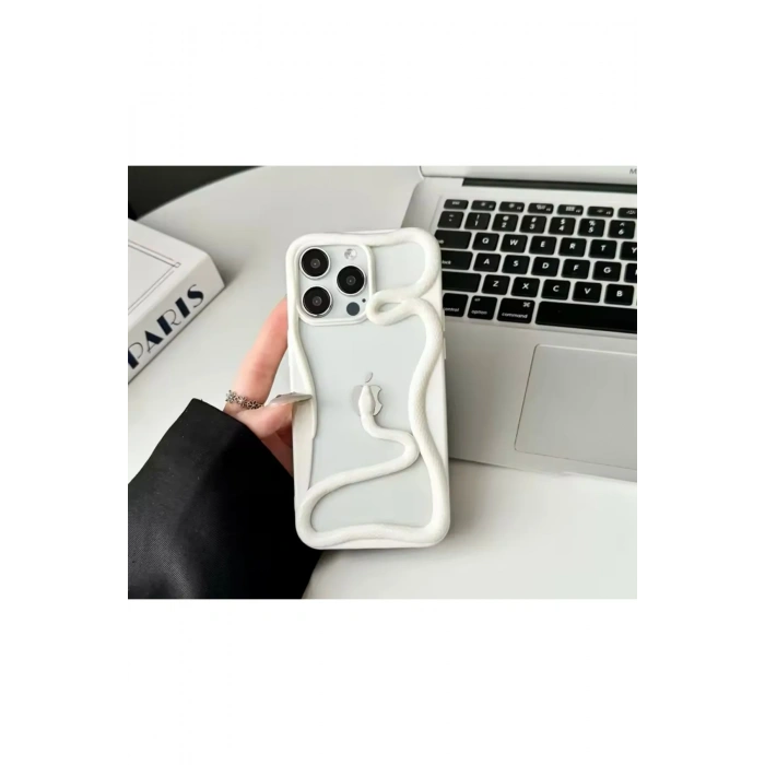Apple Iphone Uyumlu 3D Snake Tasarımlı Silikon Kılıf