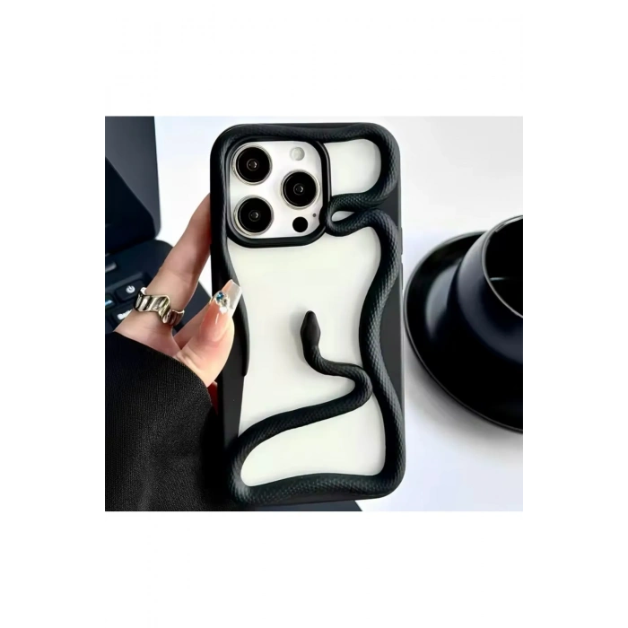 Apple Iphone Uyumlu 3D Snake Tasarımlı Silikon Kılıf