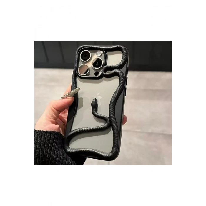Apple Iphone Uyumlu 3D Snake Tasarımlı Silikon Kılıf