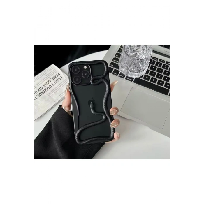 Apple Iphone Uyumlu 3D Snake Tasarımlı Silikon Kılıf