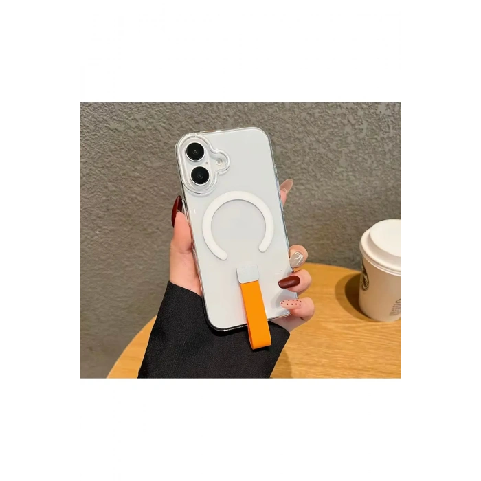 Apple Iphone Uyumlu Magsafe Özellikli El Tutamaçlı Teksas Silikon Kapak