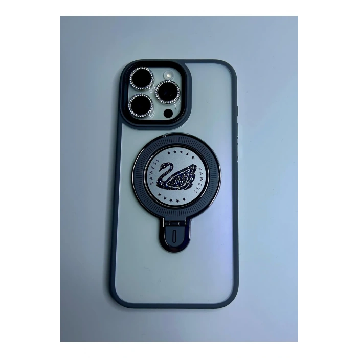Apple Iphone Uyumlu Magsafe ve Stand Özellikli Swan Silikon Kılıf