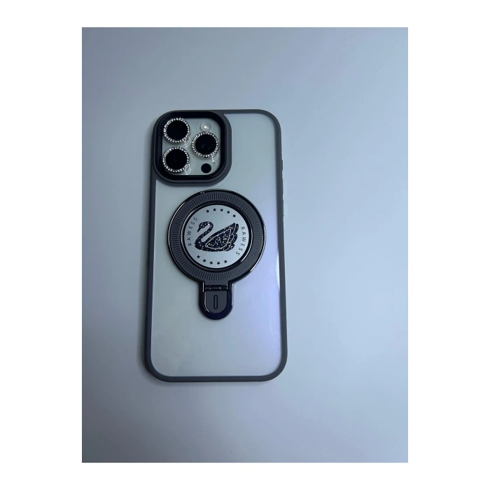 Apple Iphone Uyumlu Magsafe ve Stand Özellikli Swan Silikon Kılıf