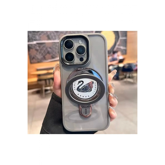 Apple Iphone Uyumlu Magsafe ve Stand Özellikli Swan Silikon Kılıf