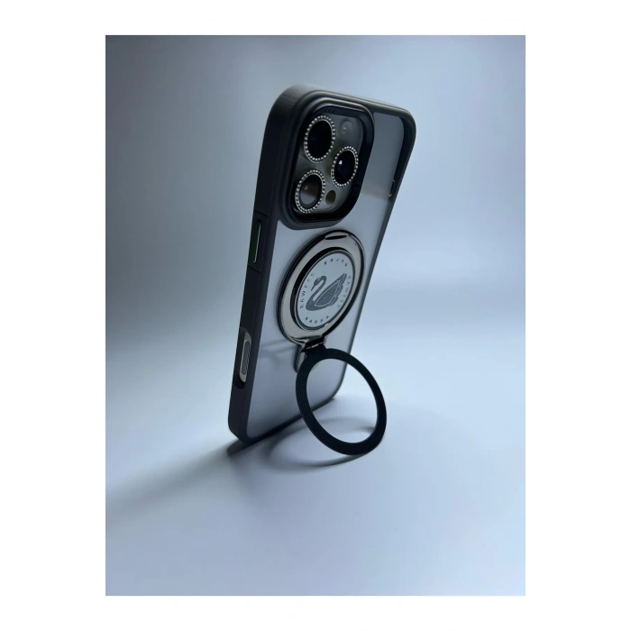 Apple Iphone Uyumlu Magsafe ve Stand Özellikli Swan Silikon Kılıf