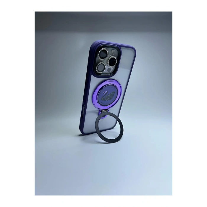 Apple Iphone Uyumlu Magsafe ve Stand Özellikli Swan Silikon Kılıf