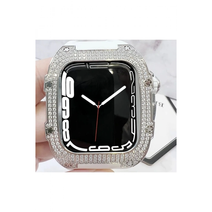 Apple Watch Uyumlu Diamond Belize 45mm Kasa ve Kordon