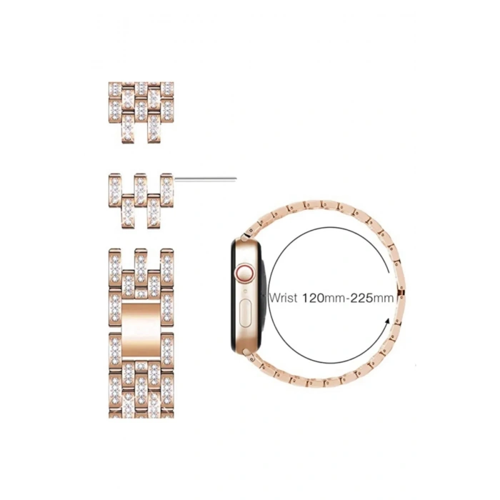 Apple Watch Uyumlu Diamond Metal Kordon