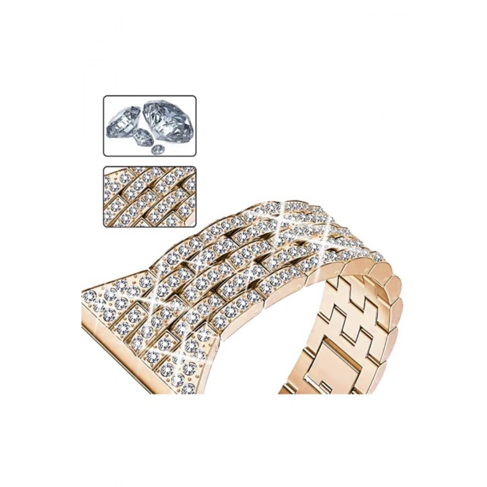 Apple Watch Uyumlu Diamond Metal Kordon