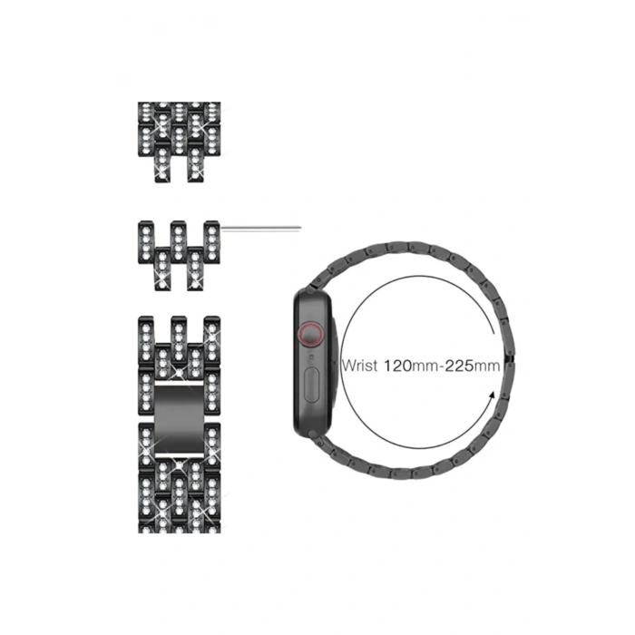 Apple Watch Uyumlu Diamond Metal Kordon