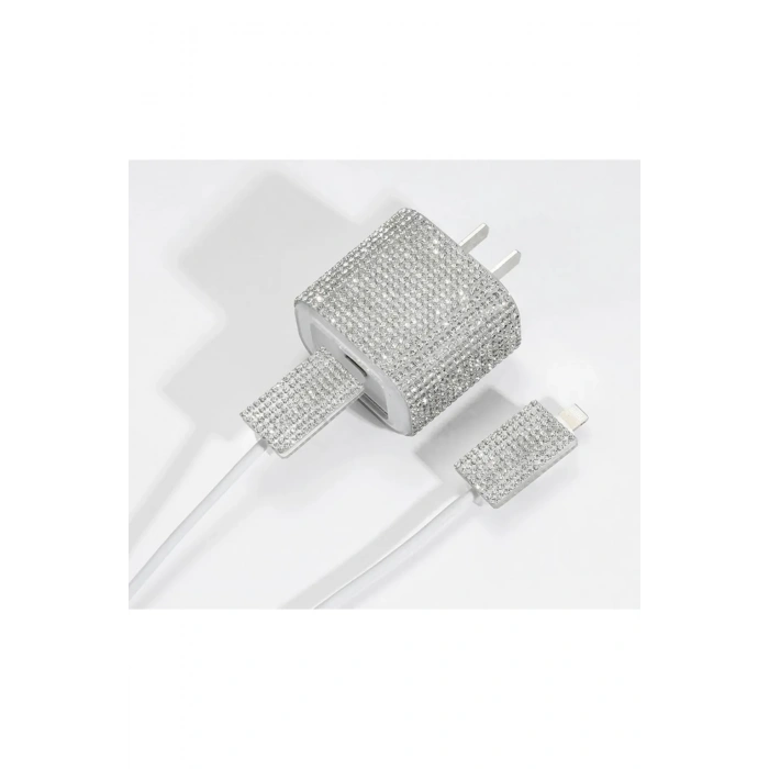 Apple Watch Uyumlu Diamond Taşlı Kablo Koruyucu Set