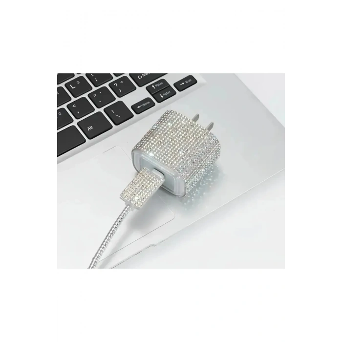 Apple Watch Uyumlu Diamond Taşlı Kablo Koruyucu Set