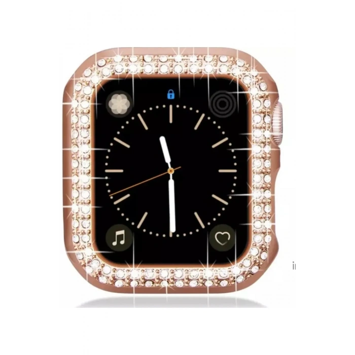 Apple Watch Uyumlu Diamond Taşlı Koruma Çerçevesi