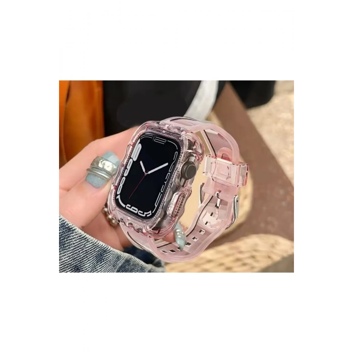 Apple Watch Uyumlu Oregon Silikon Kasa ve Kordon