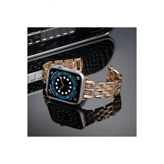 Apple Watch Uyumlu Simetro Metal Loop Kordon
