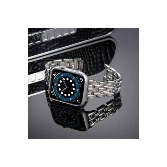 Apple Watch Uyumlu Simetro Metal Loop Kordon