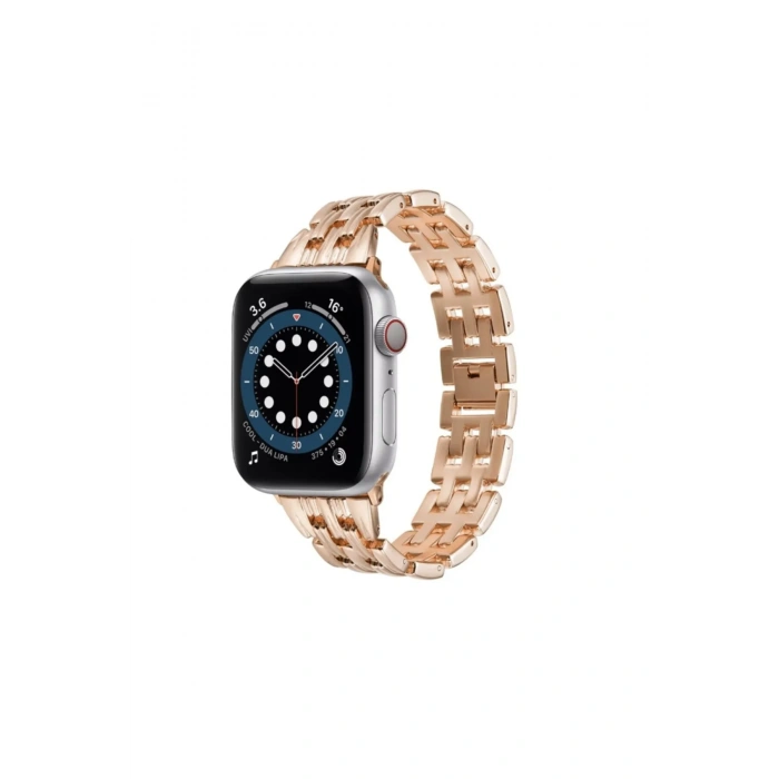Apple Watch Uyumlu Simetro Metal Loop Kordon
