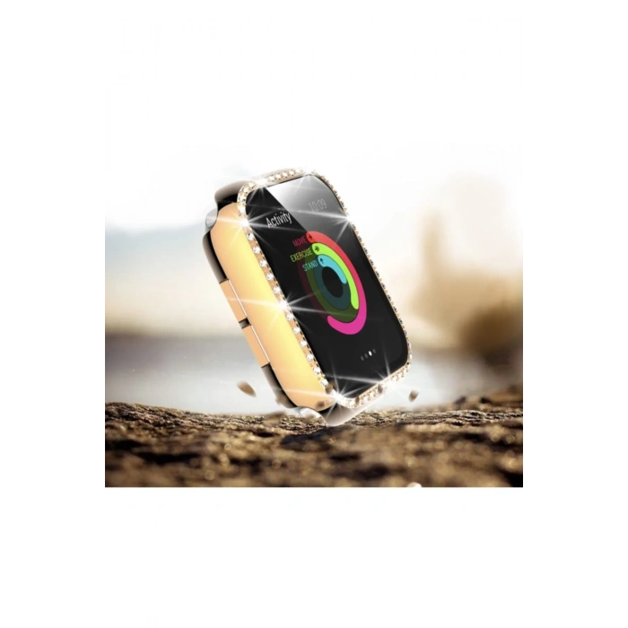 Apple Watch Uyumlu Taşlı Koruma Çerçevesi