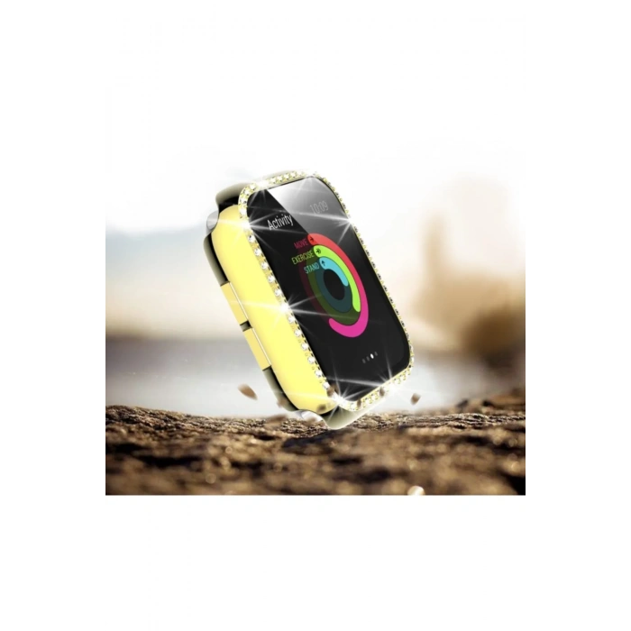 Apple Watch Uyumlu Taşlı Koruma Çerçevesi