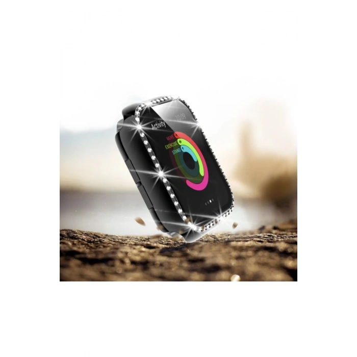 Apple Watch Uyumlu Taşlı Koruma Çerçevesi