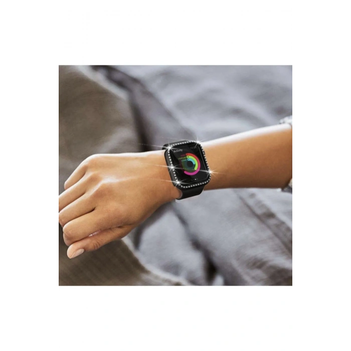 Apple Watch Uyumlu Taşlı Koruma Çerçevesi