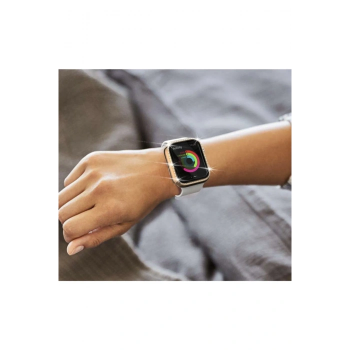 Apple Watch Uyumlu Taşlı Koruma Çerçevesi