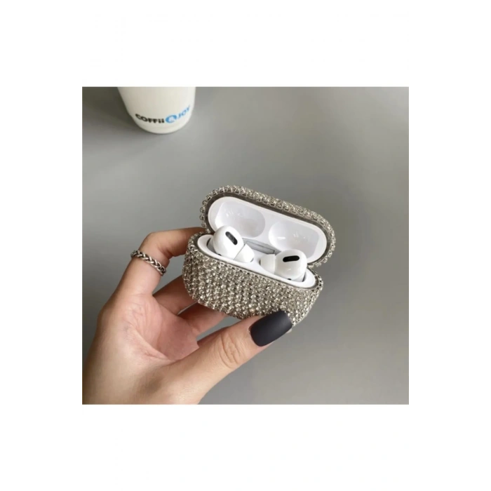 Diamond Taşlı Airpods Pro Uyumlu Silikon Kılıf