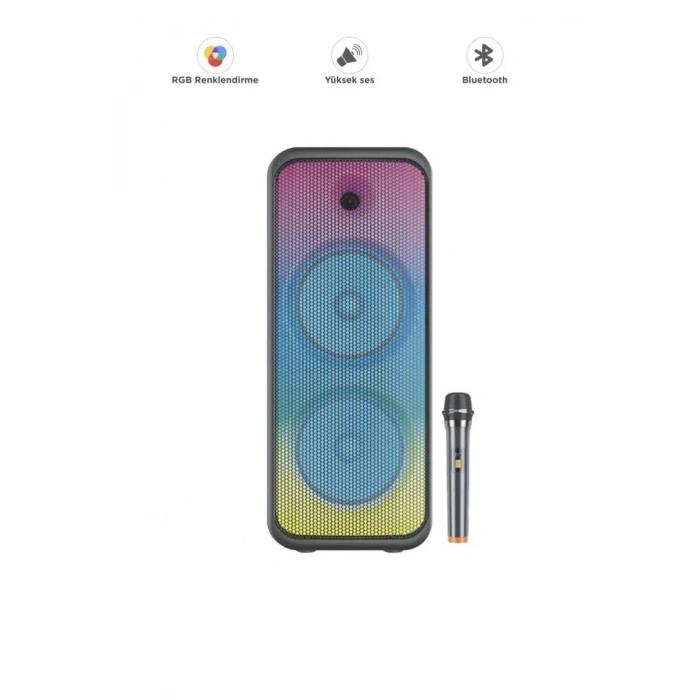 Siyah Mikrofonlu Bluetooth Hoparlör