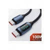 100 W Type-C To Type-C Uyumlu Dijital Ekran Hızlı Şarj Kablosu 1 Metre