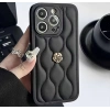 APPLE IPHONE UYUMLU DERİ ROSE TASARIMLI KILIF