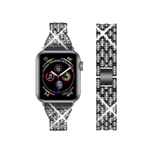Apple Watch Uyumlu Diamond Metal Kordon
