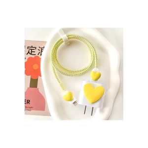 Apple Watch Uyumlu Kalp Tasarımlı Kablo Koruyucu Set