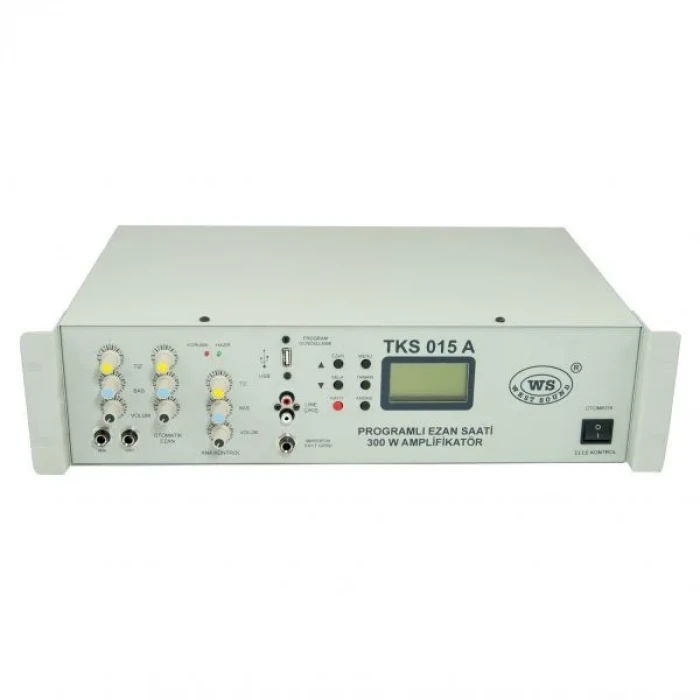 EZAN SAATİ TKS 08 A PROGRAMLI EZAN SAATİ (AMPLİFİKATÖR TİPİ)2 KANAL 2 MIKROFON VE L